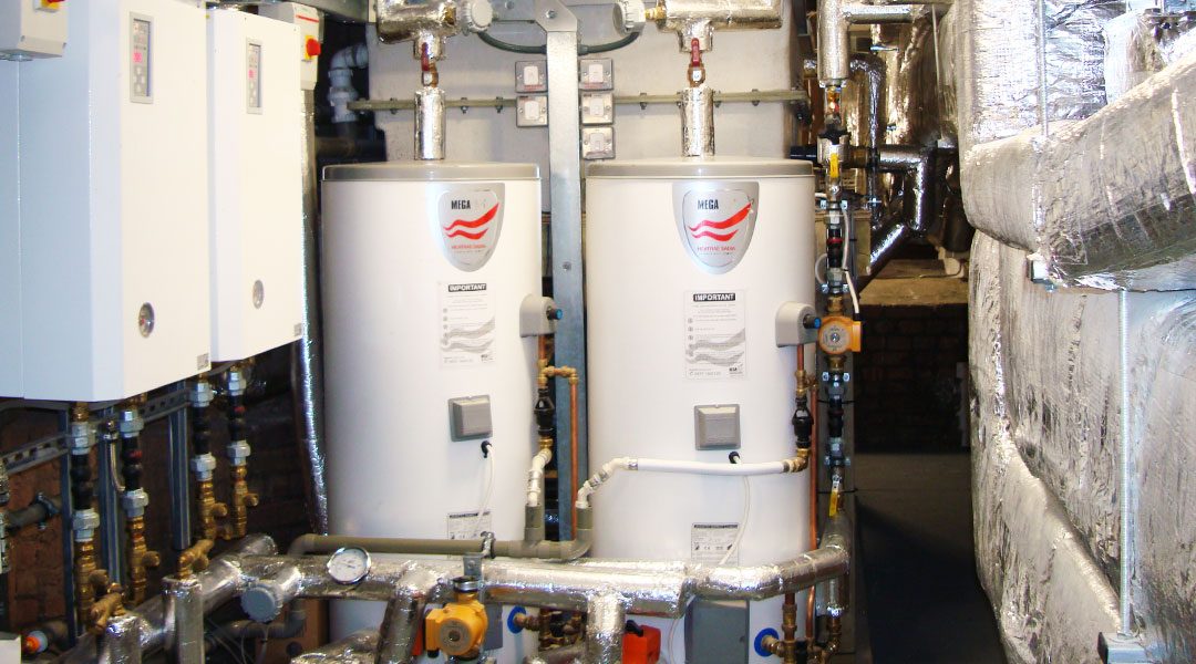 Hot water cylinders installed at St Pancras Chambers