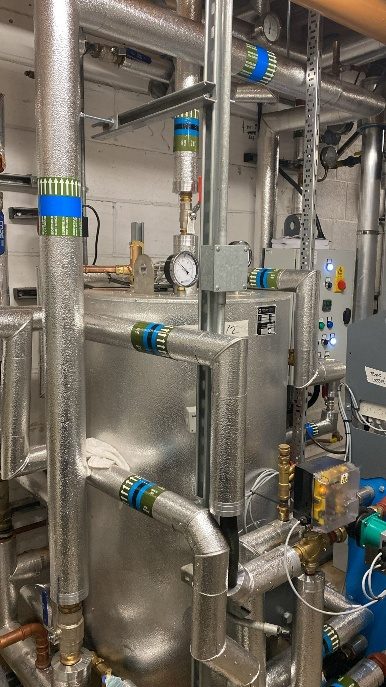 New hot water plant and pipework at The St Aubyn Centre