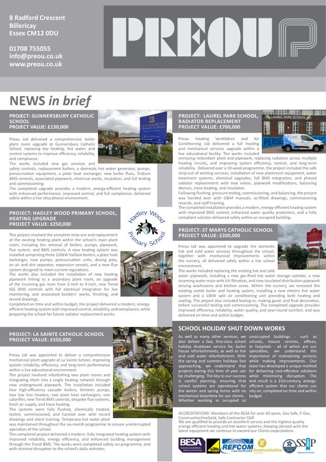 Front page of the Preou Newsletter 2026, No. 2